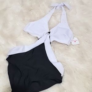 Swimsuit one piece, monokini, halter, new